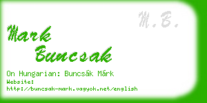 mark buncsak business card