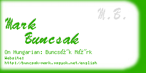 mark buncsak business card